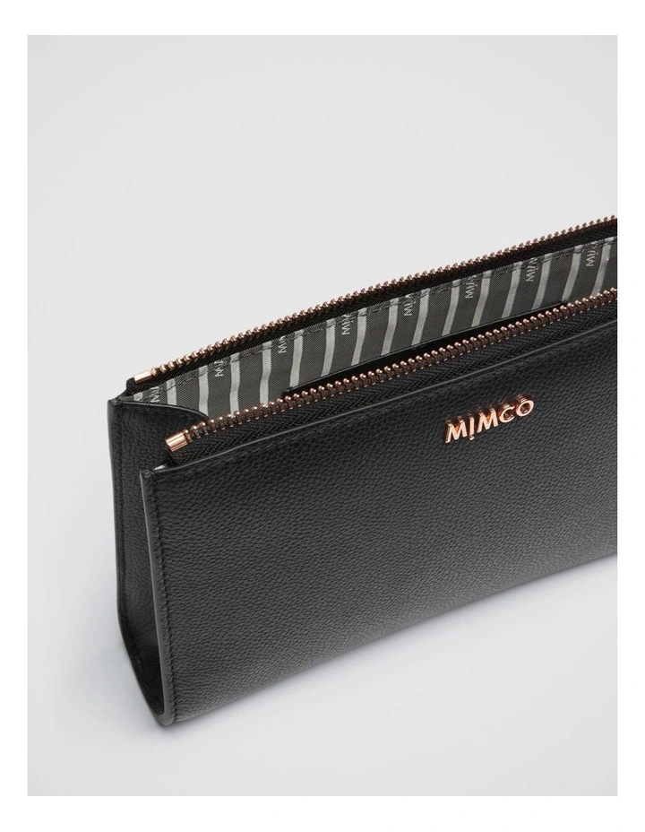 Mimco Classico Zip Medium Pouch In Black Rose Gold 7 Mimco Classico Zip Medium Pouch In Black Rose Gold - Image 5