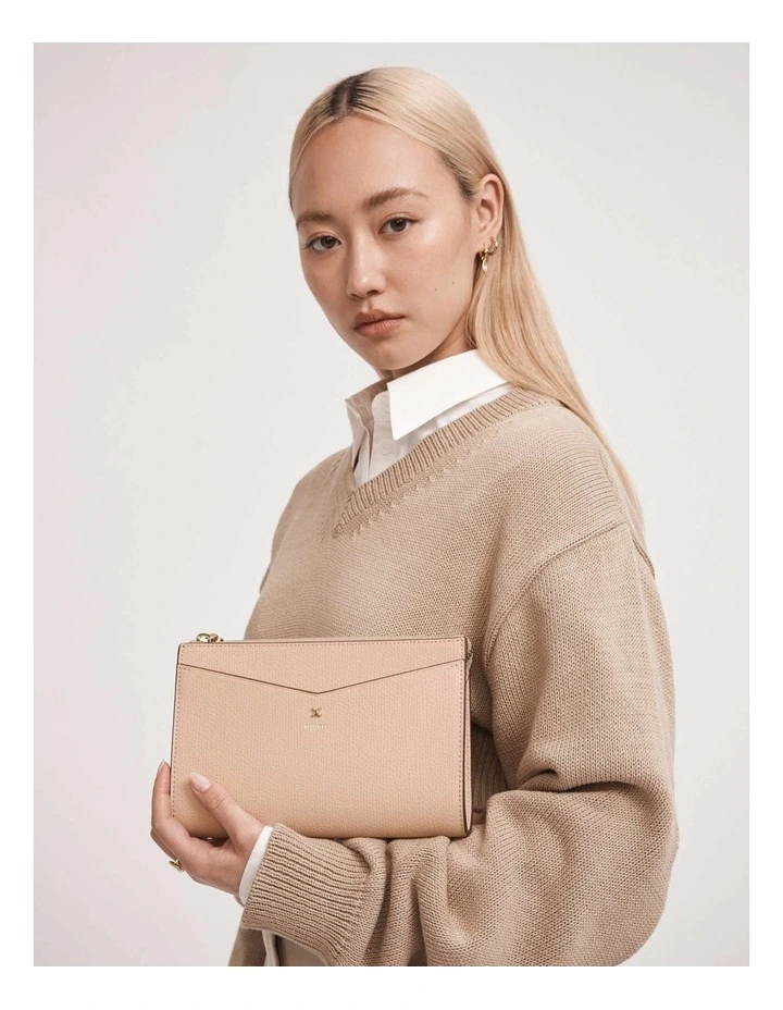 Mimco D-vine Medium Pouch In Almond 4 Mimco D-vine Medium Pouch In Almond - Image 2