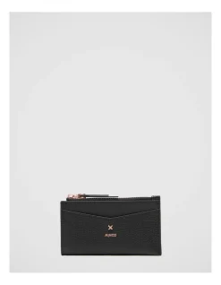Mimco D-vine Slim Wallet In Black Rose Gold