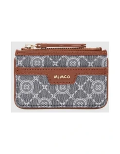 Mimco Mim-gram Credit Card Holder In Denim