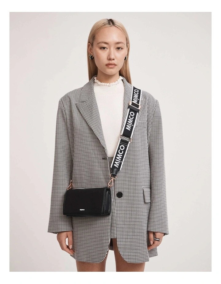 Mimco Stevie Wallet Crossbody Bag In Black White 4 Mimco Stevie Wallet Crossbody Bag In Black White - Image 2