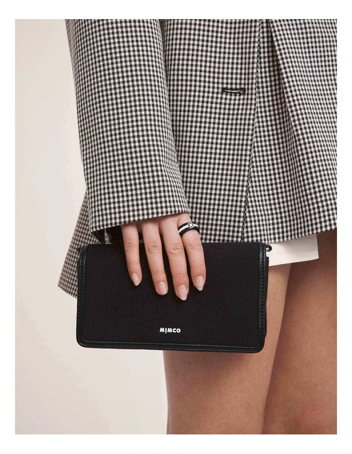 Mimco Stevie Wallet Crossbody Bag In Black White 6 Mimco Stevie Wallet Crossbody Bag In Black White - Image 4