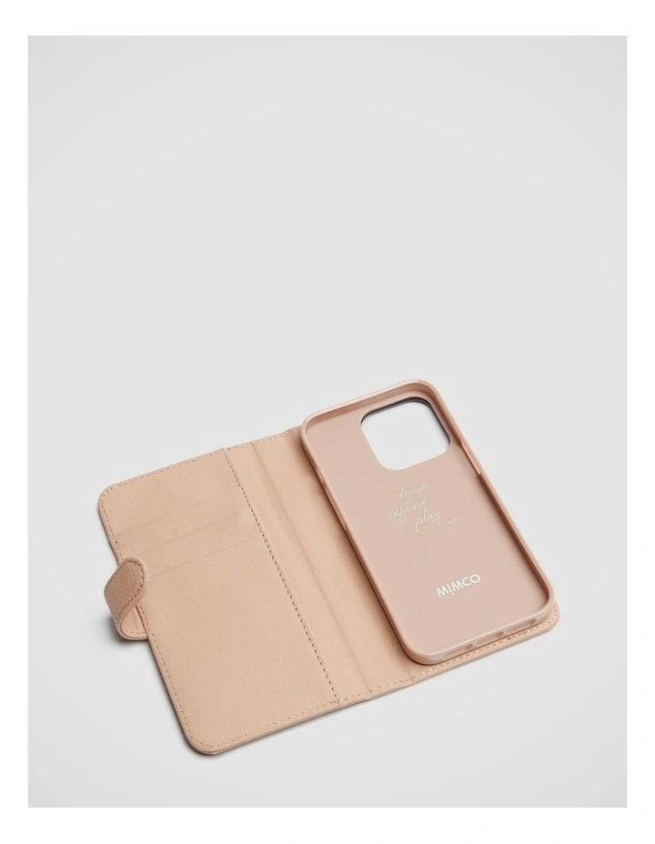 Mimco Hendrix Flip Case For Iphone 13-13 Pro In Almond 4 Mimco Hendrix Flip Case For Iphone 13-13 Pro In Almond - Image 2