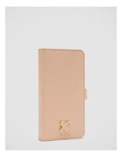 Mimco Hendrix Flip Case For Iphone 13 Pro Max In Almond