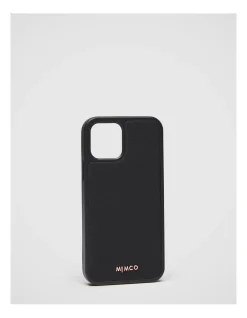 Mimco Morph Phone Case For Iphone 12-12 Pro In Black Rose Gold