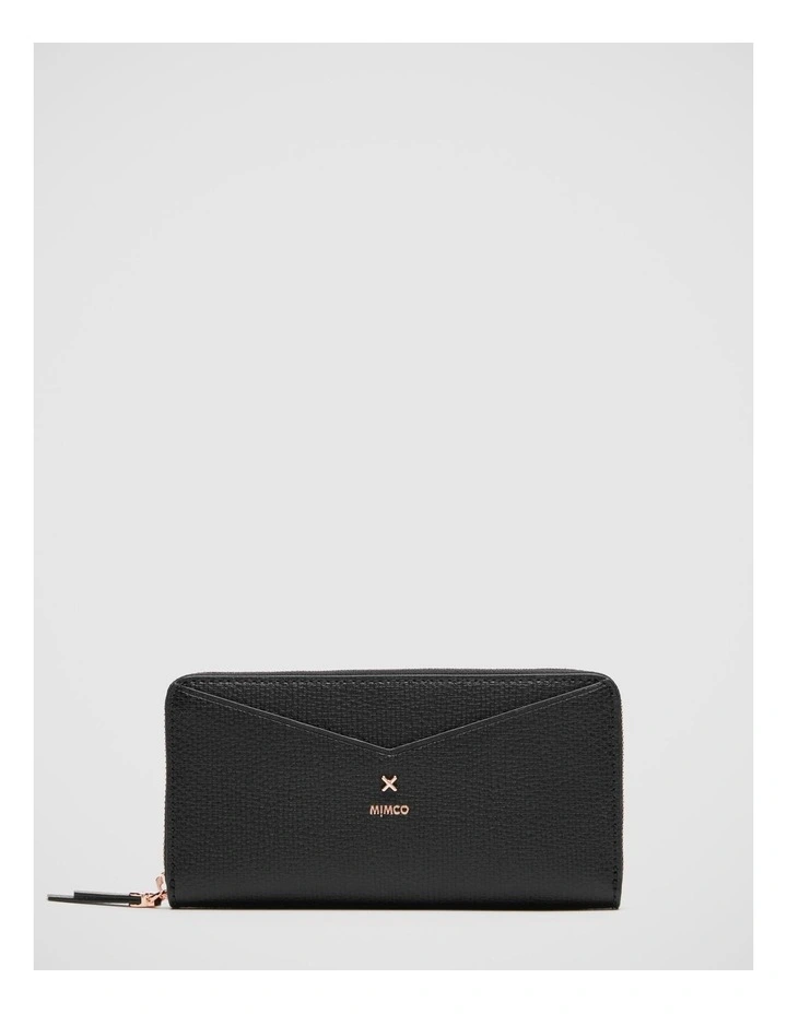 Mimco D-vine Large Wallet In Black Rose Gold 3 Mimco D-vine Large Wallet In Black Rose Gold