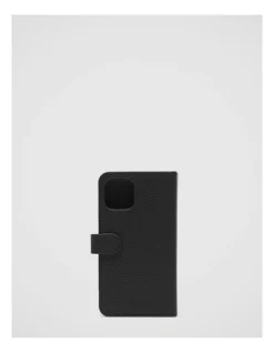 Mimco Hendrix Flip Case For Iphone 12-12 Pro In Black Gunmetal -Mocha shop 982433440 4 720x928