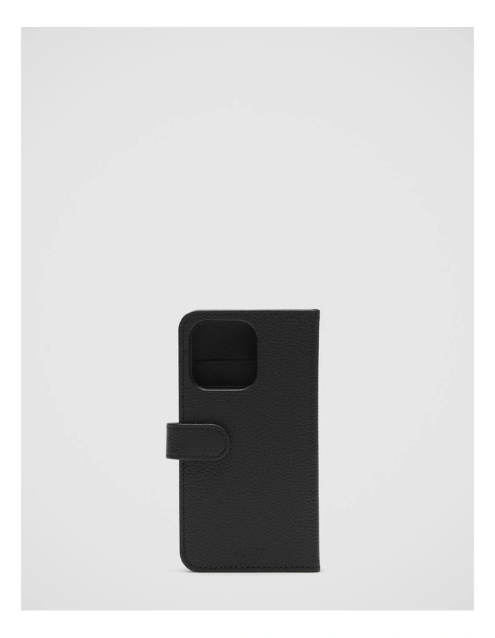 Mimco Hendrix Flip Case For Iphone 13-13 Pro In Black Gunmetal 6 Mimco Hendrix Flip Case For Iphone 13-13 Pro In Black Gunmetal - Image 4