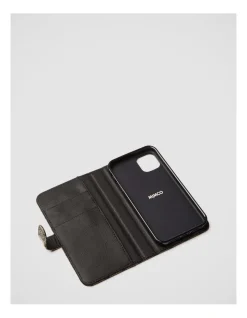 Mimco Mim-gram Flip Case For Iphone 13-13 Pro In Black Light Gold -Mocha shop 982434070 3 720x928