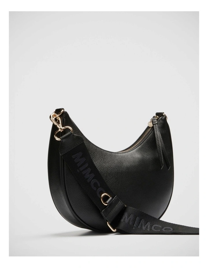 Mimco Classico Crescent Crossbody Bag In Black Light Gold 7 Mimco Classico Crescent Crossbody Bag In Black Light Gold - Image 5