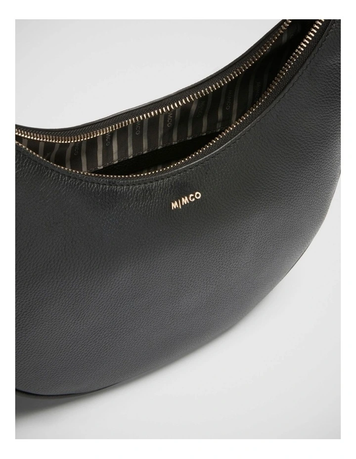 Mimco Classico Crescent Crossbody Bag In Black Light Gold 9 Mimco Classico Crescent Crossbody Bag In Black Light Gold - Image 7