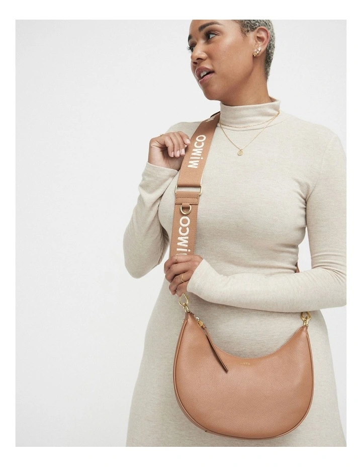 Mimco Classico Crescent Crossbody Bag In Caramel 4 Mimco Classico Crescent Crossbody Bag In Caramel - Image 2