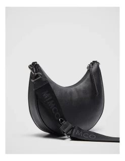 Mimco Classico Crescent Crossbody Bag In Black Gunmetal -Mocha shop 982441450 4 720x928