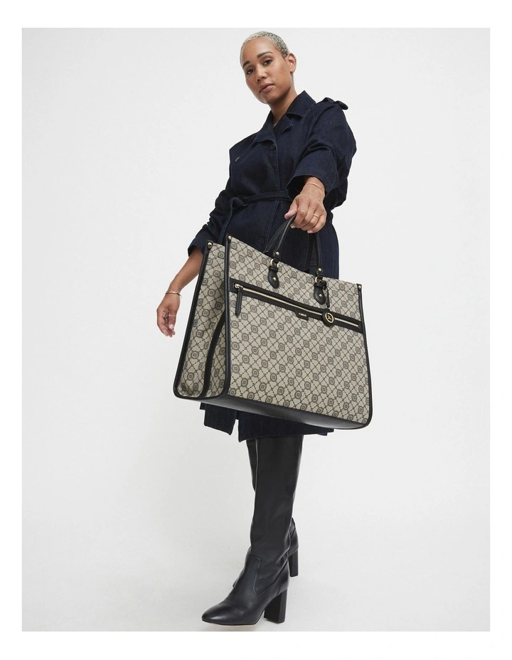 Mimco Mim-gram Tote Bag In Black Light Gold 4 Mimco Mim-gram Tote Bag In Black Light Gold - Image 2