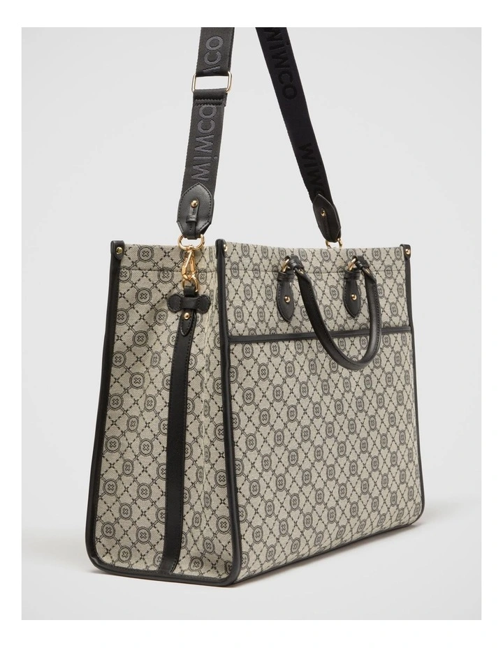 Mimco Mim-gram Tote Bag In Black Light Gold 5 Mimco Mim-gram Tote Bag In Black Light Gold - Image 3