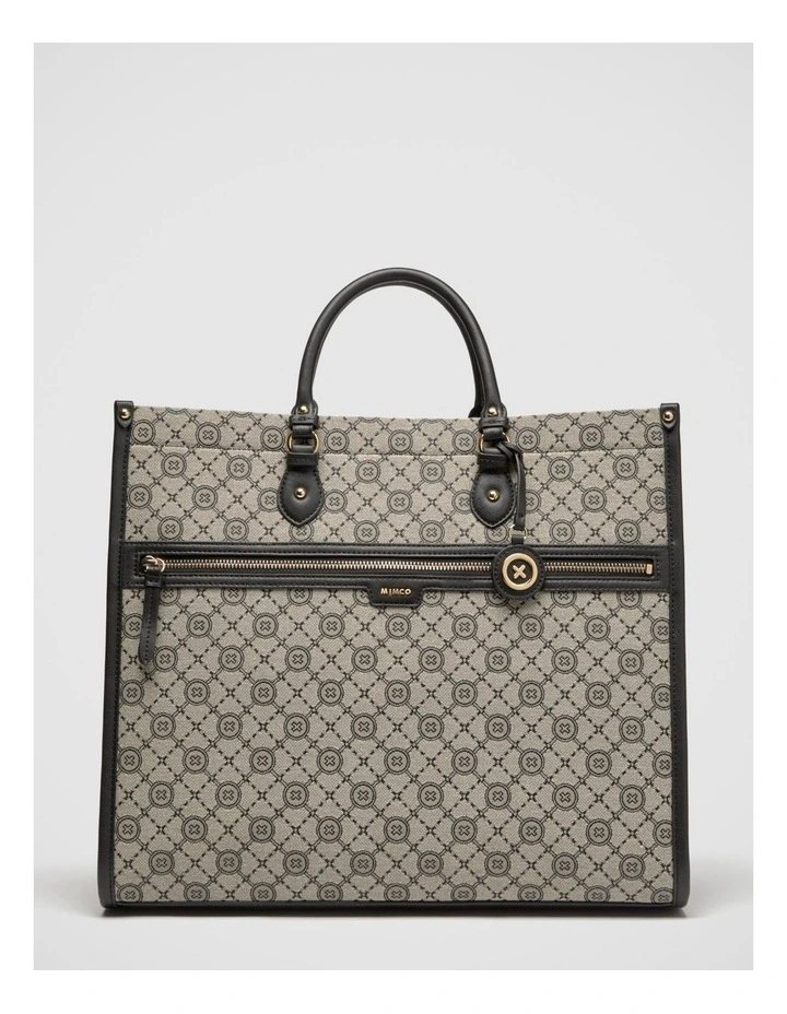 Mimco Mim-gram Tote Bag In Black Light Gold 7 Mimco Mim-gram Tote Bag In Black Light Gold - Image 5