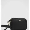 Mimco Flight Camera Crossbody Bag In Black Light Gold