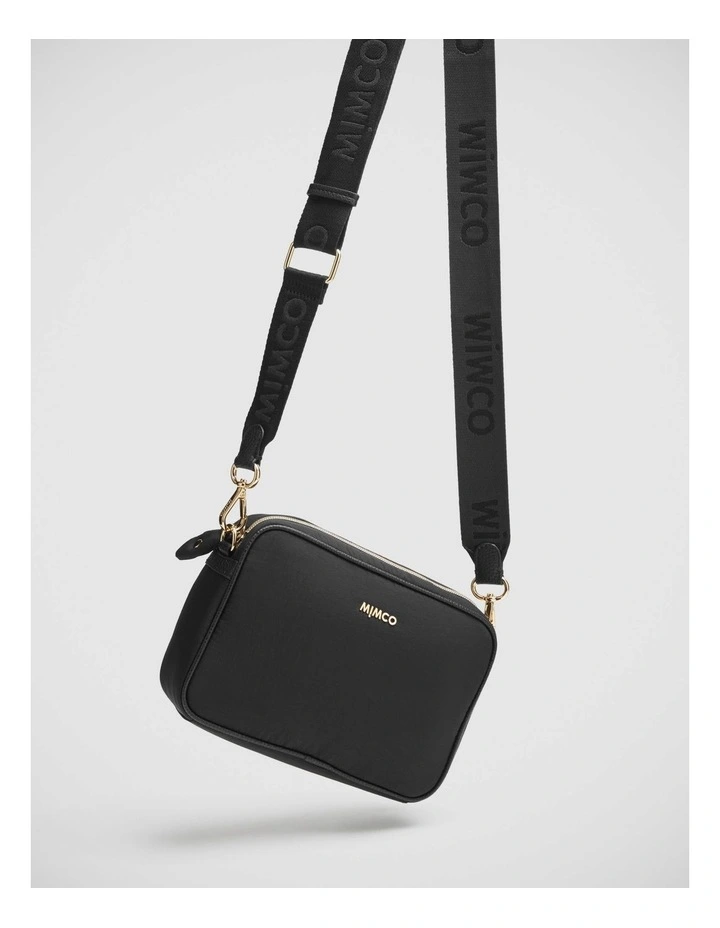 Mimco Flight Camera Crossbody Bag In Black Light Gold 5 Mimco Flight Camera Crossbody Bag In Black Light Gold - Image 3