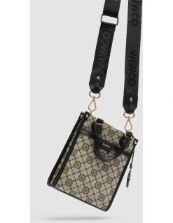 Mimco Mim-gram Mini Tote Bag In Black Light Gold 14 Mimco Mim-gram Mini Tote Bag In Black Light Gold -Mocha shop 982442530 6 720x928