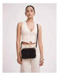 Mimco D-vine Camera Crossbody Bag In Black Rose Gold -Mocha shop 982442710 4 720x928