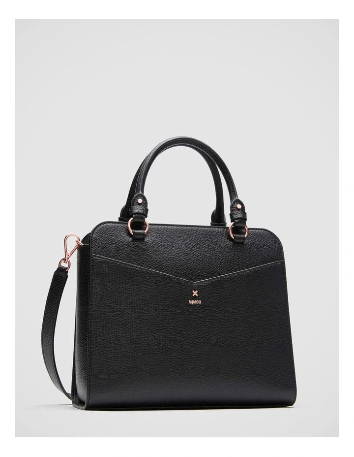 Mimco D-vine Tote Bag In Black Rose Gold 3 Mimco D-vine Tote Bag In Black Rose Gold