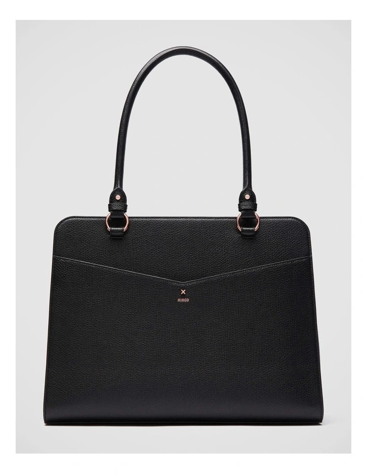 Mimco D-vine Worker Tote Bag In Black Rose Gold 3 Mimco D-vine Worker Tote Bag In Black Rose Gold