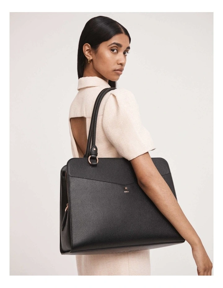 Mimco D-vine Worker Tote Bag In Black Rose Gold 6 Mimco D-vine Worker Tote Bag In Black Rose Gold - Image 4