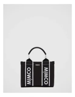 Mimco Stevie Micro Tote Crossbody Bag In Black White -Mocha shop 982444600 3 720x928