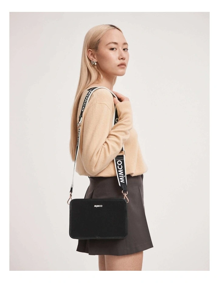 Mimco Stevie Crossbody Bag In Black White 4 Mimco Stevie Crossbody Bag In Black White - Image 2