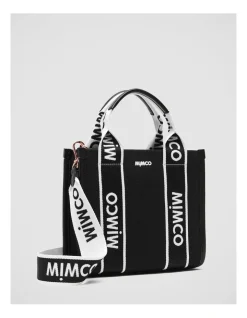 Mimco Stevie Mini Tote Bag In Black White