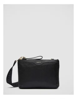 Mimco Jett Duo Crossbody Bag In Black Light Gold