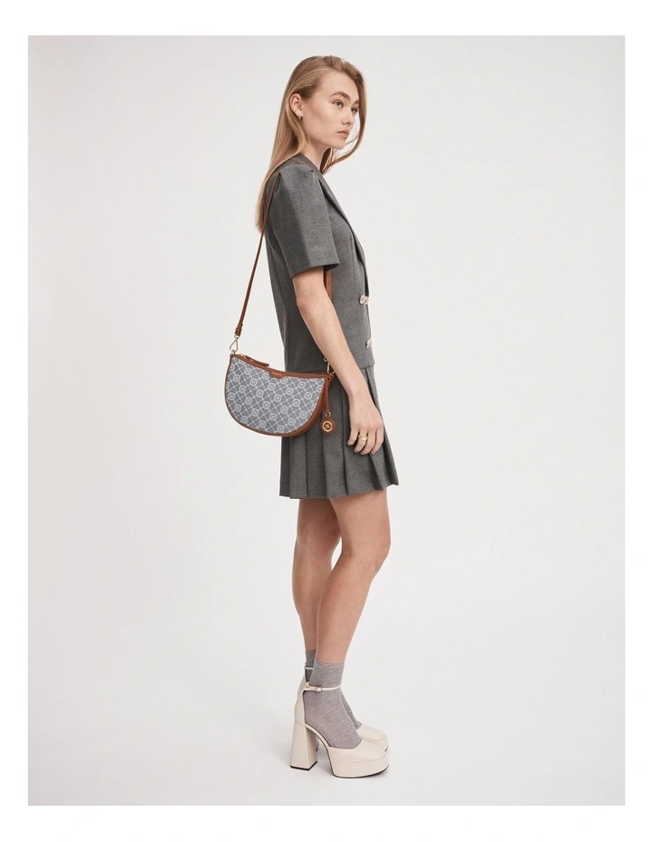 Mimco Mim-gram Crescent Crossbody Bag In Denim 6 Mimco Mim-gram Crescent Crossbody Bag In Denim - Image 4