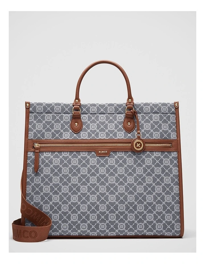 Mimco Mim-gram Tote Bag In Denim 3 Mimco Mim-gram Tote Bag In Denim