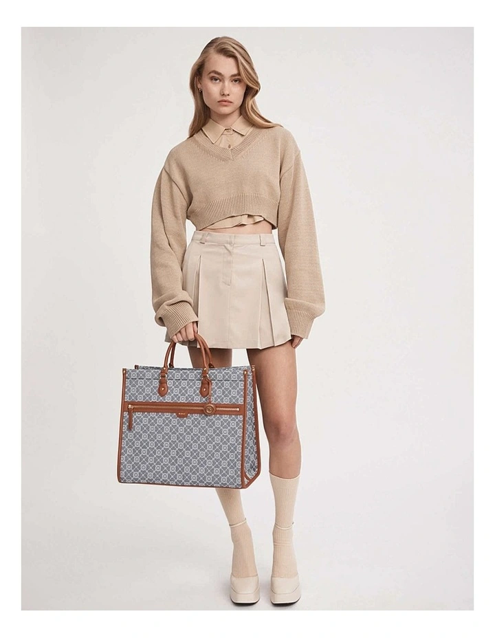 Mimco Mim-gram Tote Bag In Denim 4 Mimco Mim-gram Tote Bag In Denim - Image 2