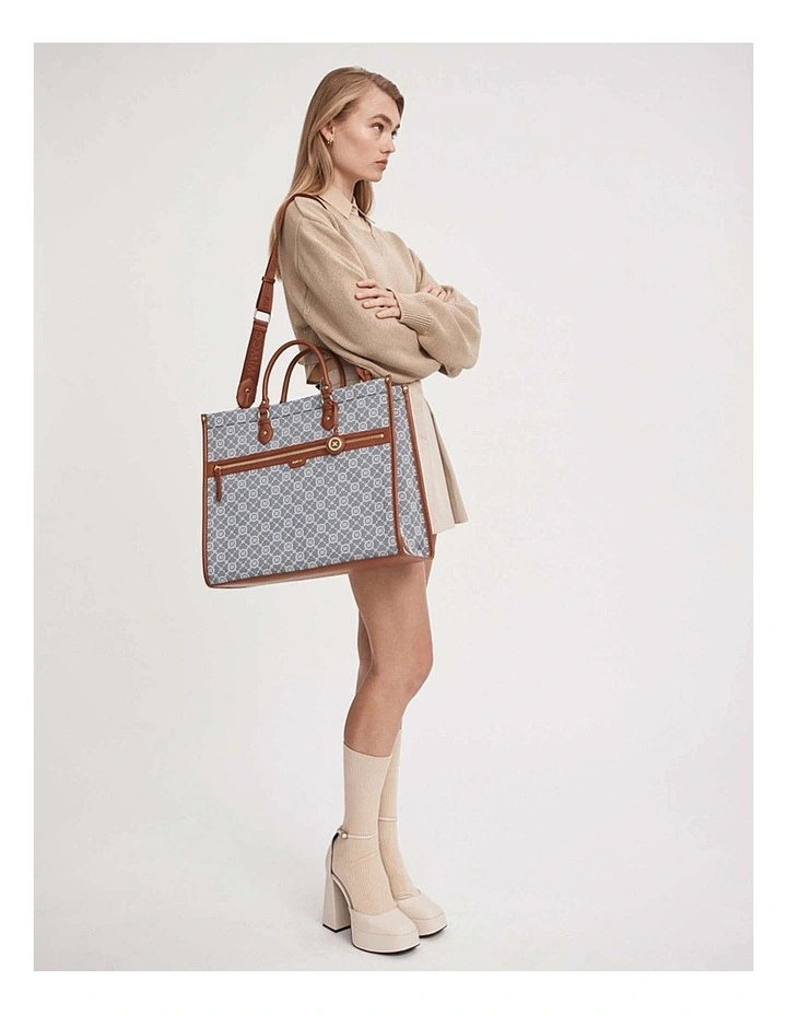 Mimco Mim-gram Tote Bag In Denim 6 Mimco Mim-gram Tote Bag In Denim - Image 4