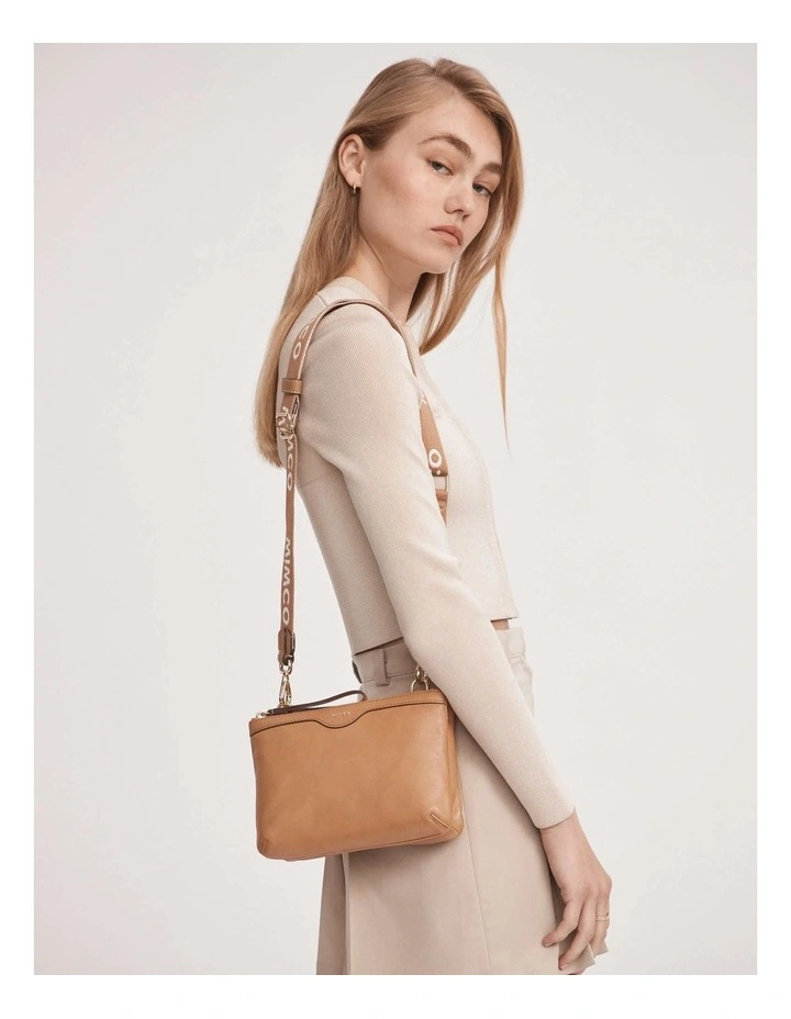 Mimco Jett Duo Crossbody Bag In Caramel 6 Mimco Jett Duo Crossbody Bag In Caramel - Image 4