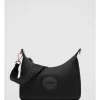 Mimco Serenity Crescent Crossbody Bag In Black Rose Gold