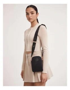 Mimco Serenity Phone Crossbody Bag In Black Rose Gold -Mocha shop 982447120 4 720x928