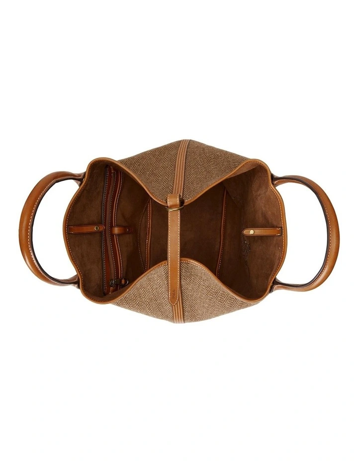 Polo Ralph Lauren Big Pony Medium Bellport Tote In Brown 6 Polo Ralph Lauren Big Pony Medium Bellport Tote In Brown - Image 4