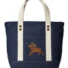 Polo Ralph Lauren Leather Pony Small Canvas Tote In Blue 1 Polo Ralph Lauren Leather Pony Small Canvas Tote In Blue -Mocha shop 983126890 1 720x928