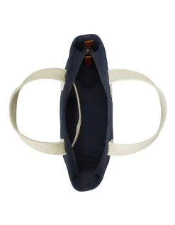 Polo Ralph Lauren Leather Pony Small Canvas Tote In Blue -Mocha shop 983126890 4 720x928