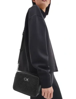 Calvin Klein Recycled Logo Crossbody Bag In Black -Mocha shop 983128780 3 720x928