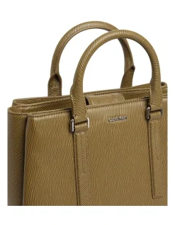 Calvin Klein Recycled Saffiano Tote Bag In Willow Green -Mocha shop 983129230 3 720x928