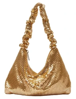 Ravella Disco Bag In Gold Mesh