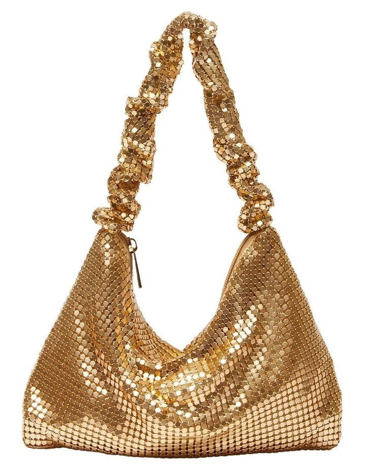 Ravella Disco Bag In Gold Mesh 3 Ravella Disco Bag In Gold Mesh