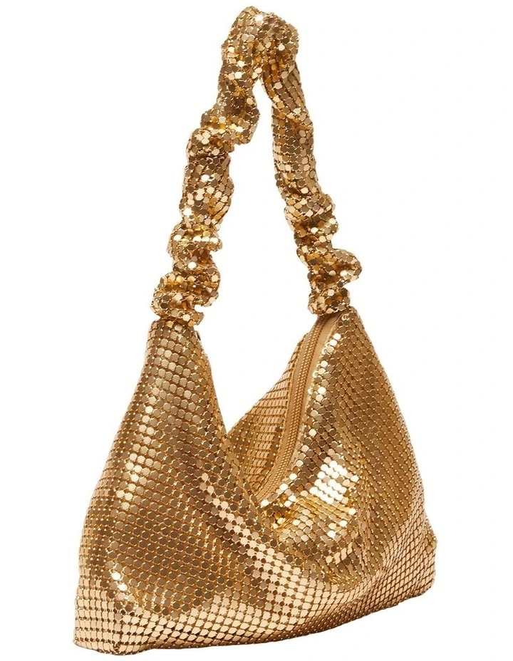 Ravella Disco Bag In Gold Mesh 4 Ravella Disco Bag In Gold Mesh - Image 2