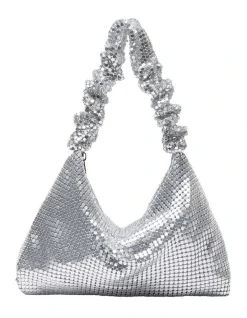 Ravella Disco Bag In Silver Mesh