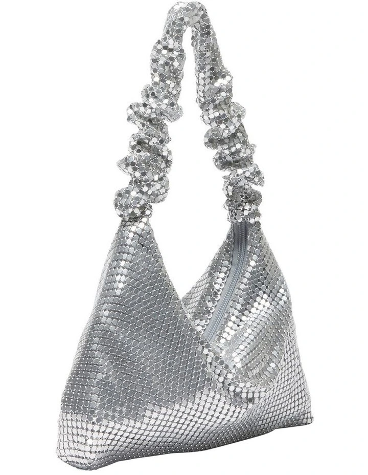 Ravella Disco Bag In Silver Mesh 4 Ravella Disco Bag In Silver Mesh - Image 2