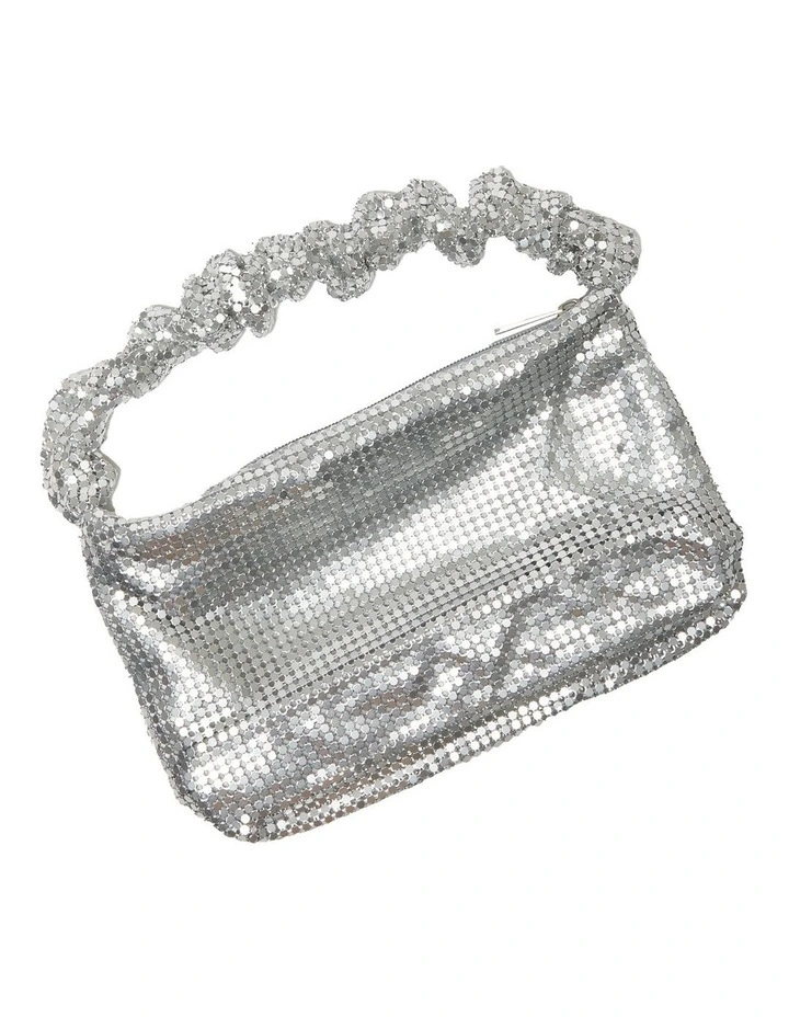 Ravella Disco Bag In Silver Mesh 5 Ravella Disco Bag In Silver Mesh - Image 3