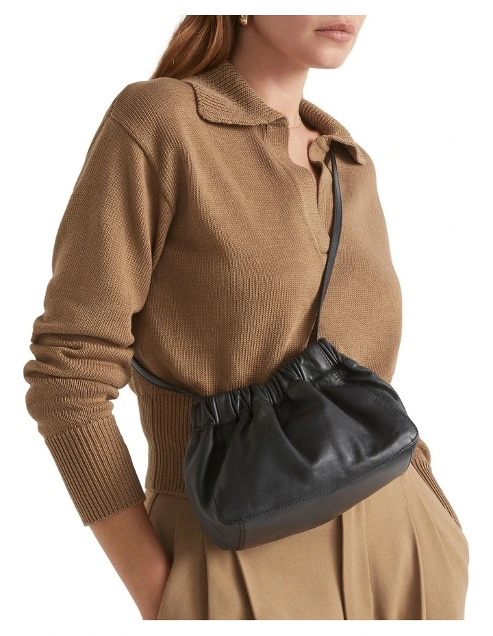 Seed Heritage Rouched Leather Crossbody Bag 4 Seed Heritage Rouched Leather Crossbody Bag - Image 2